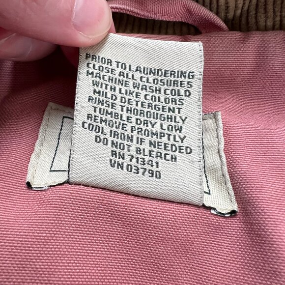 Rare Vintage L.L.Bean Pink Barn Coat Field Farm Utility Jacket Corduroy Workwear - Picture 10 of 12